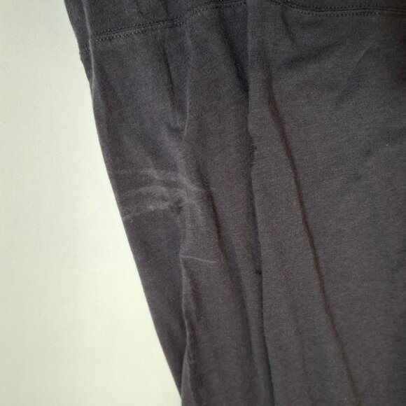 Babydoll Racerback Knit Mini Dress Size M Dusty Blue Grey Gathered Stretch - Picture 14 of 14